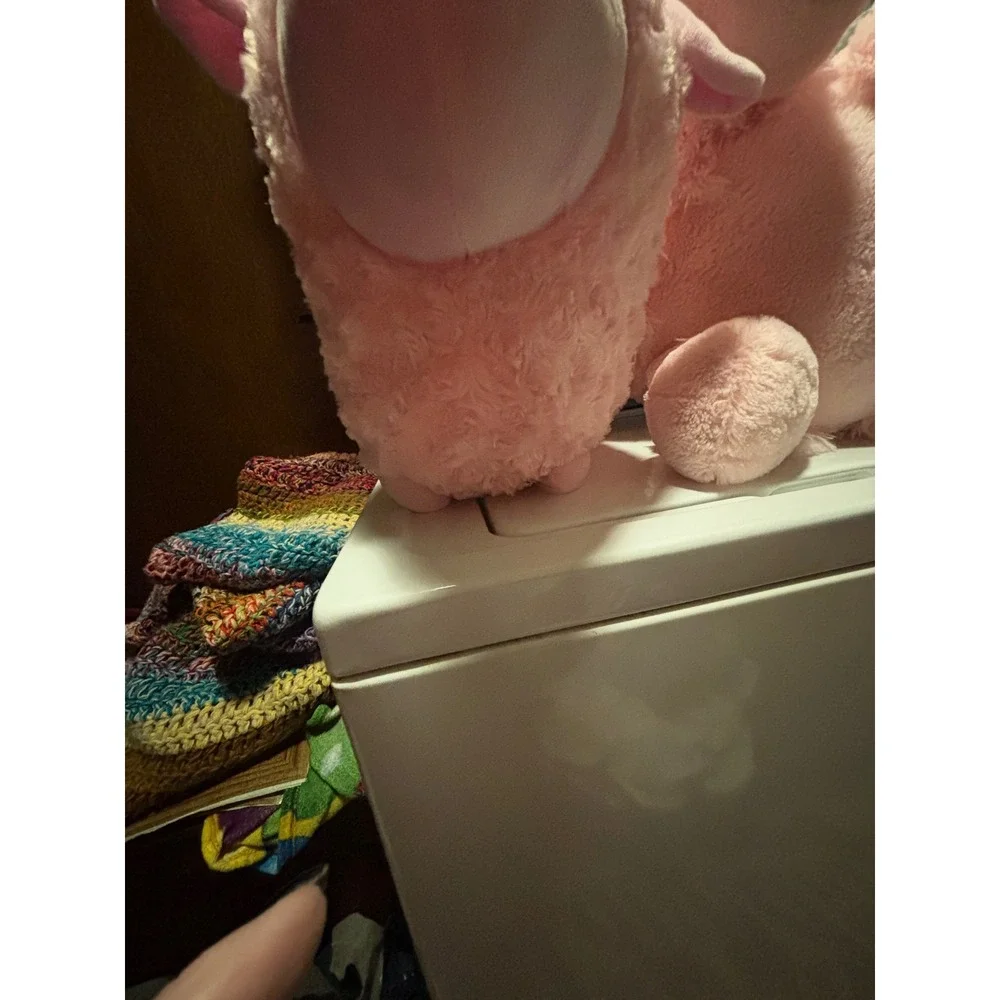 Kellytoy Pink Sheep Lamb Plush Stuffed Animal Curly Shaggy Faux Fur Toy - Picture 3 of 6